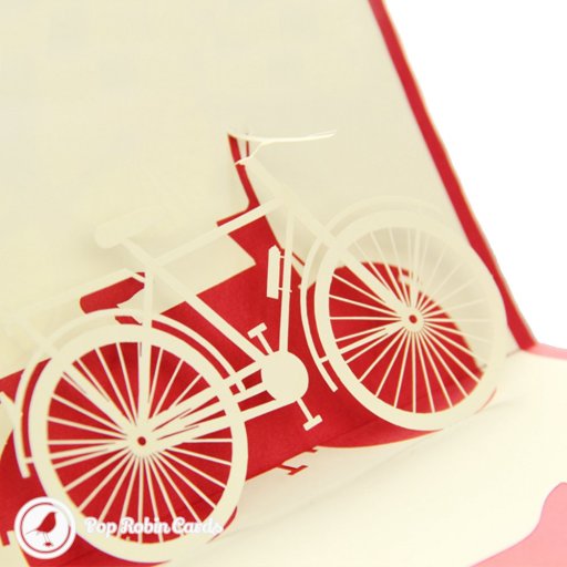 Classic Bike 3D Pop Up Greeting Card