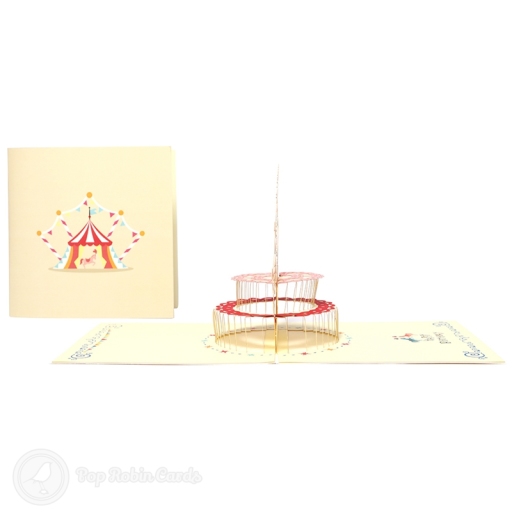 Clown On Birthday Cake Handmade 3D Pop Up Birthday Card