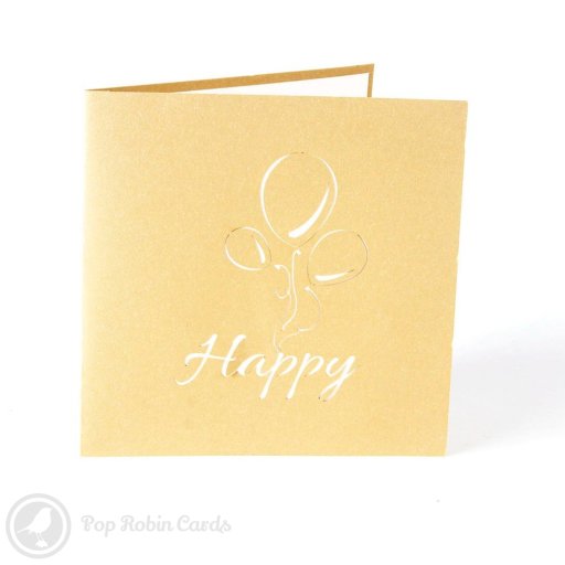 Colourful Balloon 3D Pop-Up Birthday Greeting Card