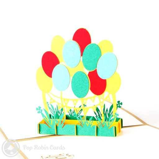 Colourful Balloon 3D Pop-Up Birthday Greeting Card