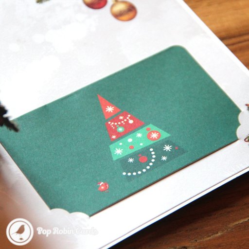 Colourful Christmas Tree & Presents Handmade 3D Pop-Up Christmas Card