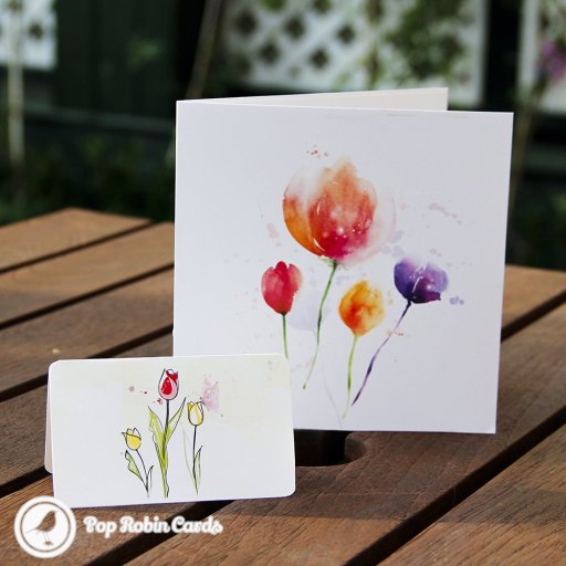 Colourful Tulips 3D Pop Up Greetings Card