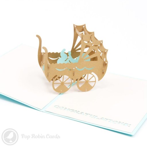 Congratulations New Baby Handmade 3D Pop-Up Card