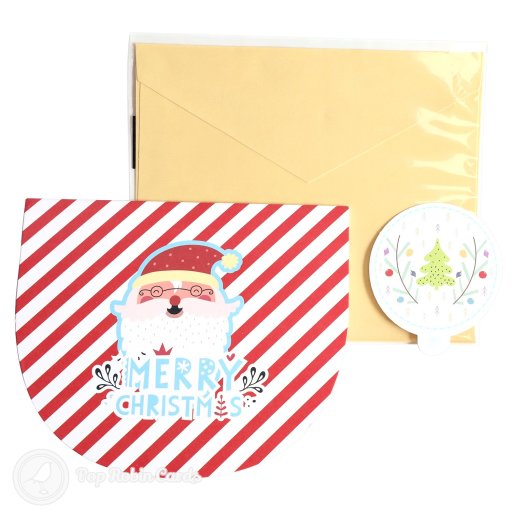 Cosy Penguin And Santa Handmade 3D Pop-Up Christmas Card