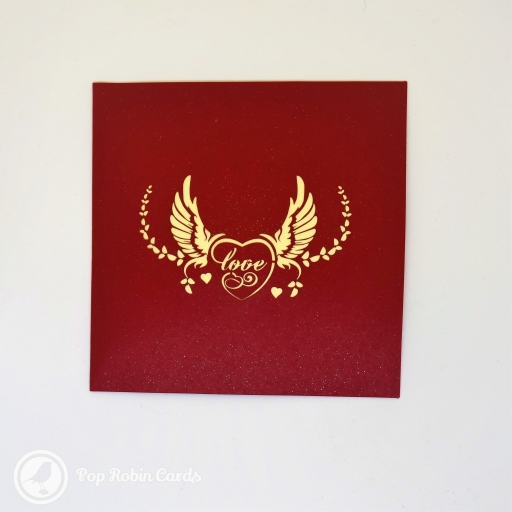 Couple & Flying Heart 3D Pop-Up Romantic Card