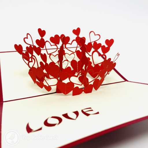 Couple In Flower Glade Handmade 3D Pop-Up Card
