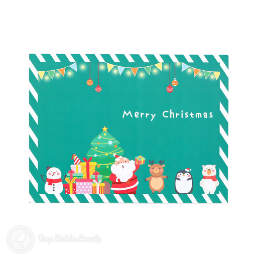 Cute Merry Christmas Dinner Table 3D Handmade Card