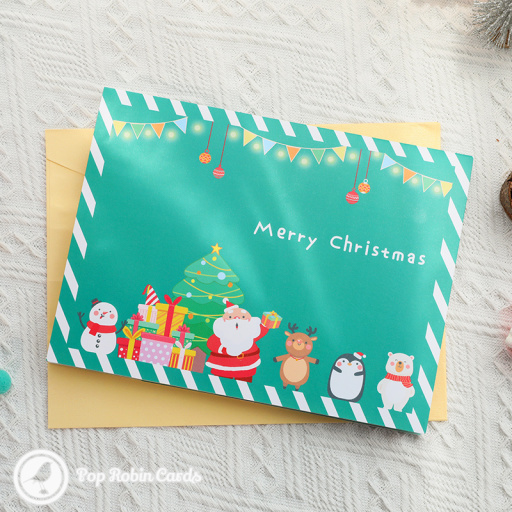 Cute Merry Christmas Dinner Table 3D Handmade Card