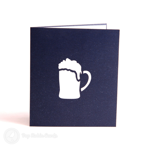 Dad Loves Beer Handmade Pop Up Card