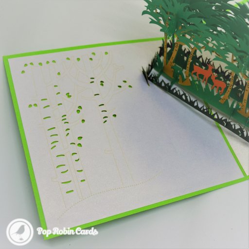 Deer And Forest Handmade 3D Pop-Up Card