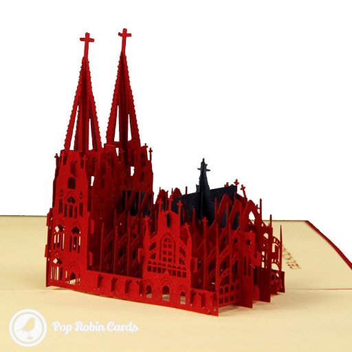 Der Kölner Dom Cathedral Handmade 3D Pop-Up Card