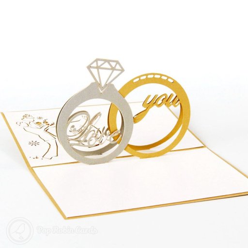 Diamond Ring 3D Pop up Congratulations Card