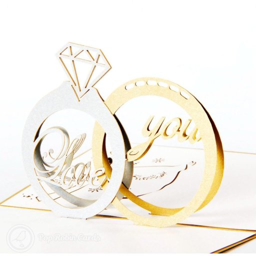 Diamond Ring 3D Pop up Congratulations Card