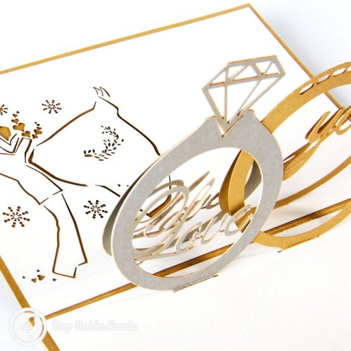 Diamond Ring 3D Pop up Congratulations Card