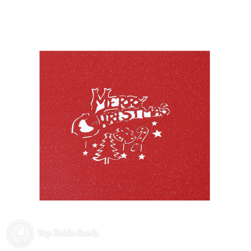 Double Christmas Trees 3D Pop Up Handmade Card