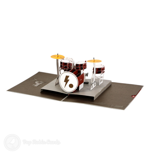 Drum Kit Handmade 3D Pop Up Greeting Card