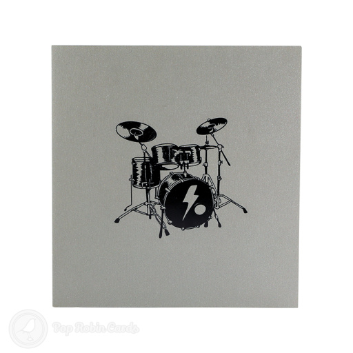 Drum Kit Handmade 3D Pop Up Greeting Card