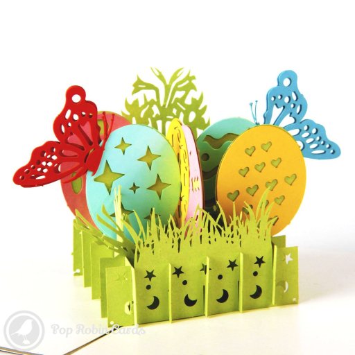 Easter Egg Basket 3D Pop-Up Greeting Card
