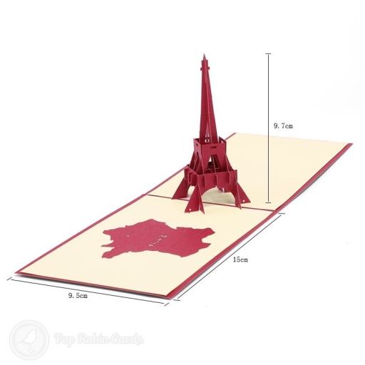 Eiffel Tower & France 3D Pop-Up Architecture Card