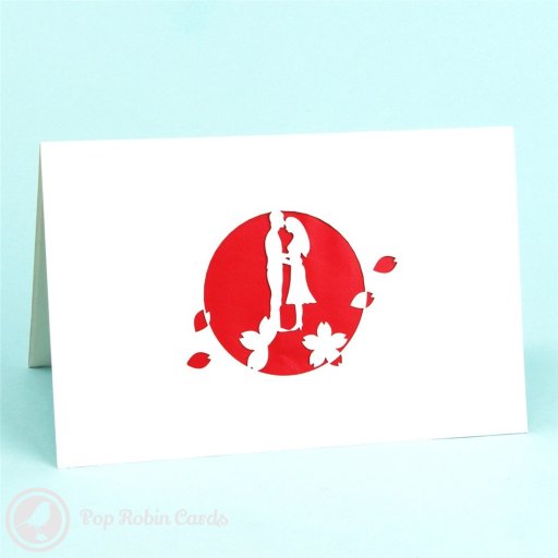 Falling in Love 3D Pop Up Greetings Card