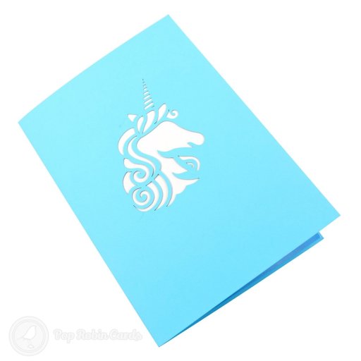 Fabulous Flying Unicorn In Sky Handmade 3D Pop-Up Card