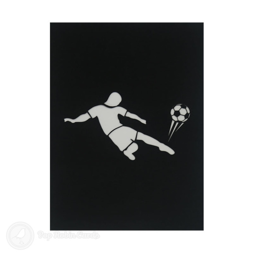 Football Flying Into Goal 3D Pop Up Card