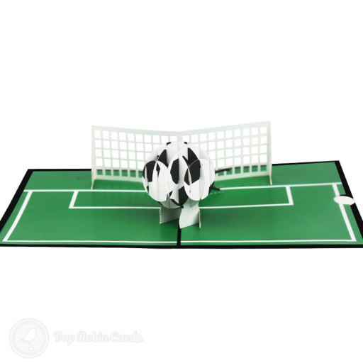 Football Flying Into Goal 3D Pop Up Card