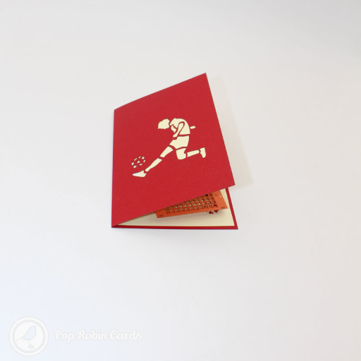 Football Player Scoring A Goal 3D Pop Up Card