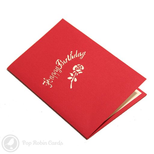 Gift box & Butterfly & Stars 3D Birthday Card
