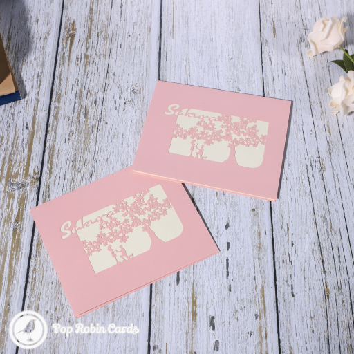 Giving Flowers Under Sakura Cherry Blossom 3D Pop Up Card