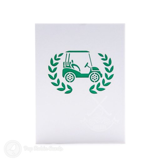 Golf Cart With Clubs Handmade 3D Pop-Up Card