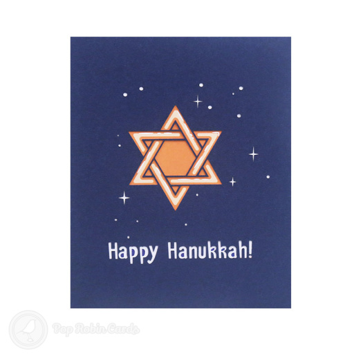 Hanukkah Menorah 3D Pop Up Card