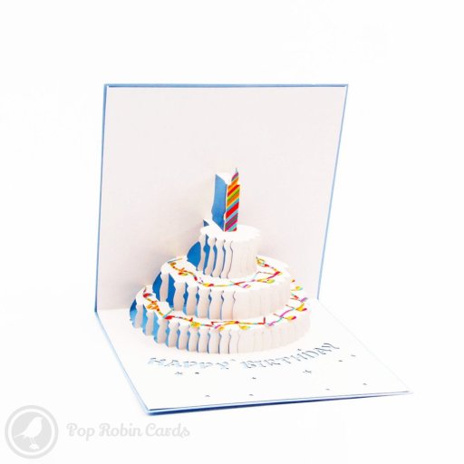 Happy Birthday Cake with Music Score 3D Pop-Up Greetings Card
