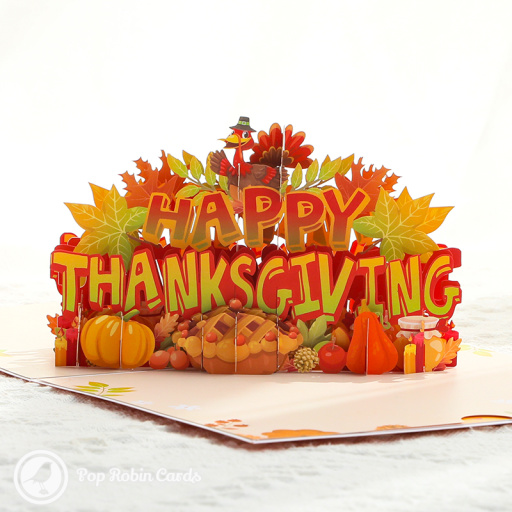 Happy Thanksgiving Turkey 3D Handmade Greeting Card