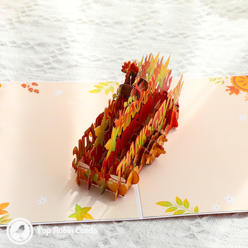 Happy Thanksgiving Turkey 3D Handmade Greeting Card