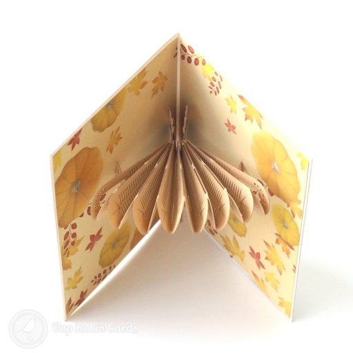 Happy Thanksgiving Turkey Handmade 3D Pop-Up Card