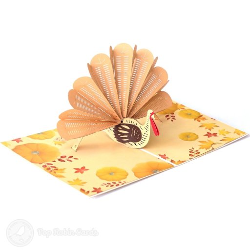 Happy Thanksgiving Turkey Handmade 3D Pop-Up Card