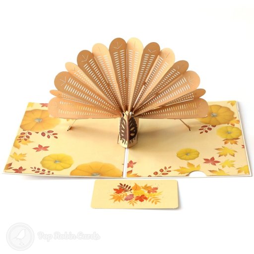Happy Thanksgiving Turkey Handmade 3D Pop-Up Card