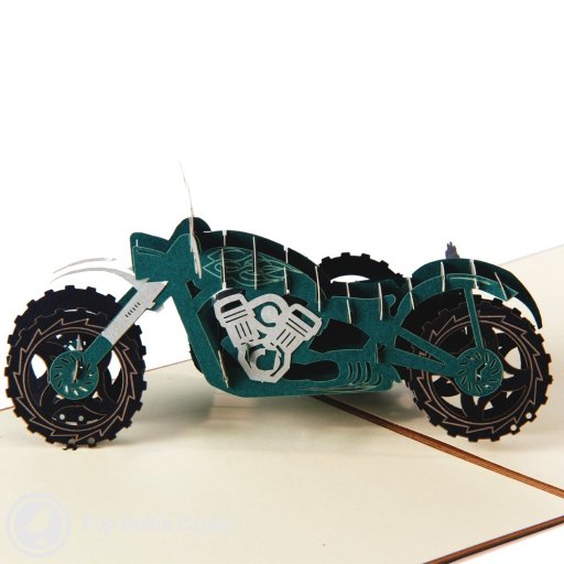 Harley Motorcycle 3D Pop Up Greeting Card