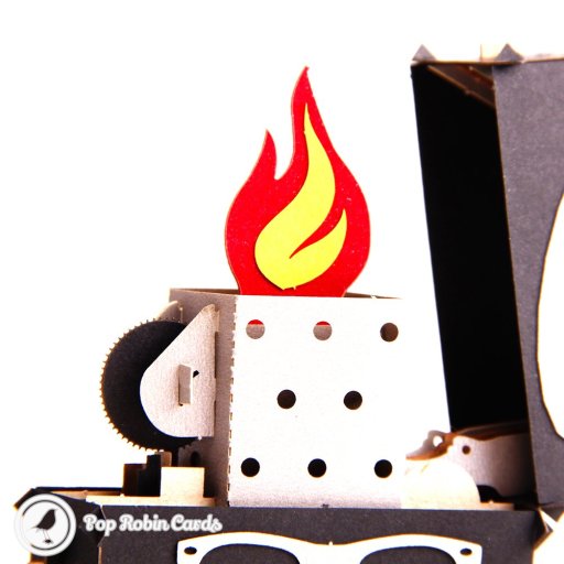  Heisenberg Lighter with Flame Handmade 3D Pop-Up Card