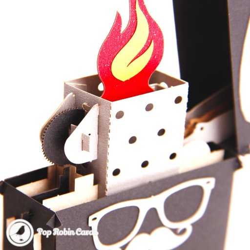  Heisenberg Lighter with Flame Handmade 3D Pop-Up Card