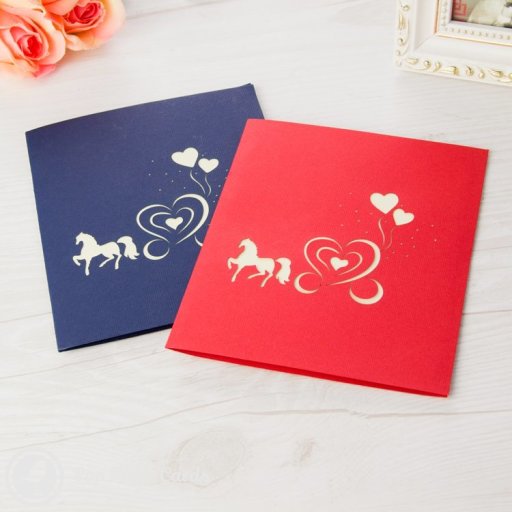 Horse & Carriage 3D Pop-Up Greeting card