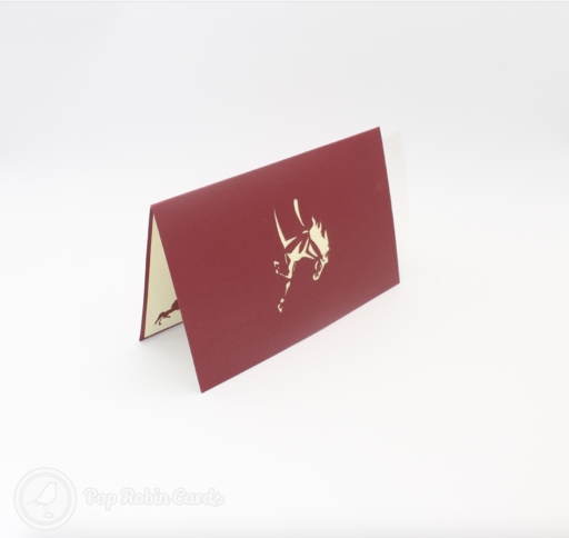 Horse Race 3D Handmade Pop Up Greeting Card