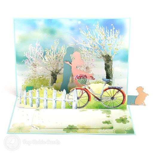 "I Do" Couple Moving Handmade 3D Pop Up Romantic Card