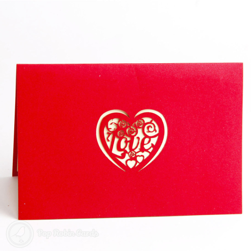 'I Love Mom' Handmade 3D Pop Up Card