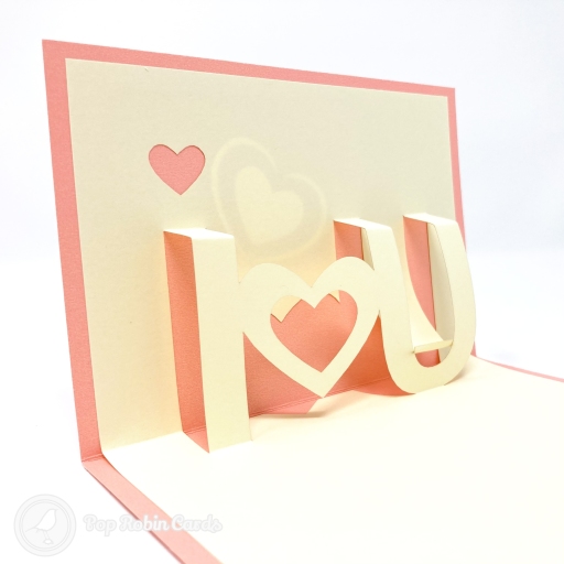 “I ♥️ U” 3D Handmade Pop Up Card