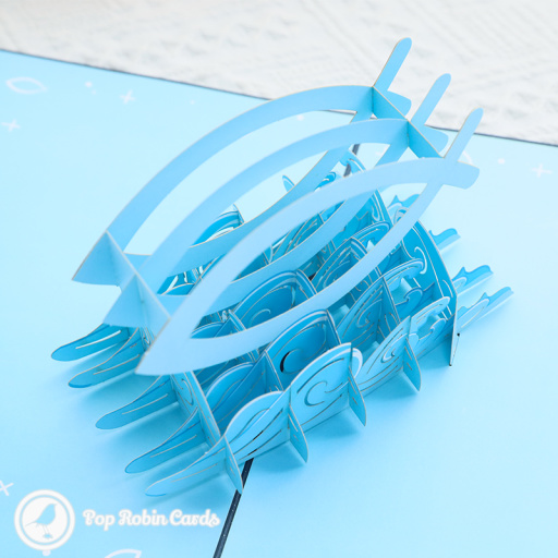 Ichthys Symbol Christian Fish Handmade 3D Greeting Card