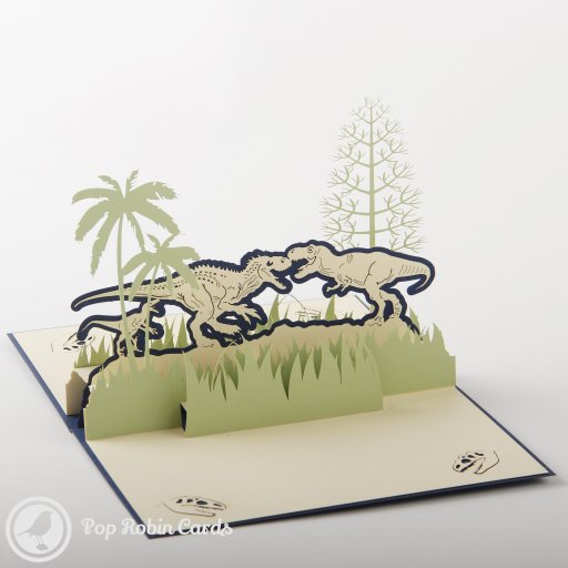 Jurassic Park Dinosaur 3D Pop-up Greetings Card