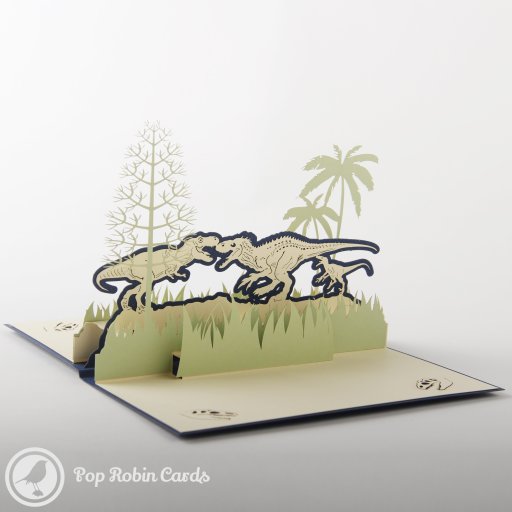 Jurassic Park Dinosaur 3D Pop-up Greetings Card