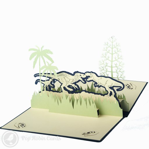 Jurassic Park Dinosaur 3D Pop-up Greetings Card